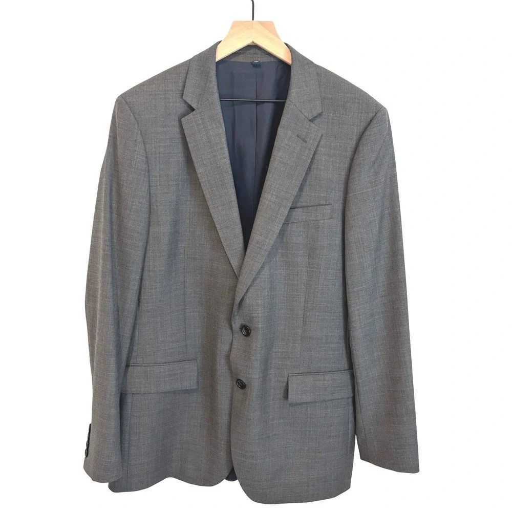 New J.Crew Thompson Suit Jacket Blazer Men 42L Gray Premium Wool Two Button NWT